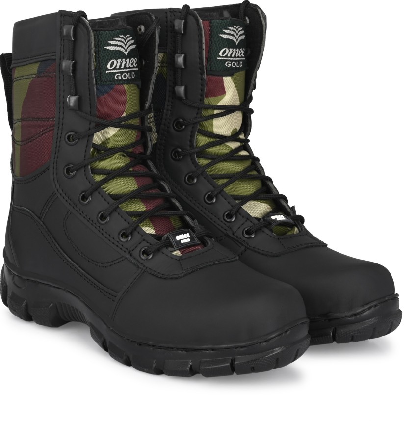 Gold hotsell combat boots