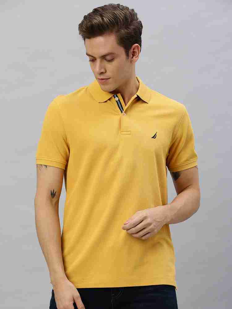 Yellow nautica polo shirt on sale