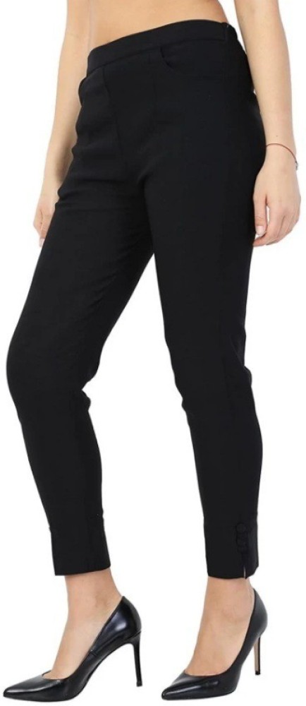 Threaded Black Pants