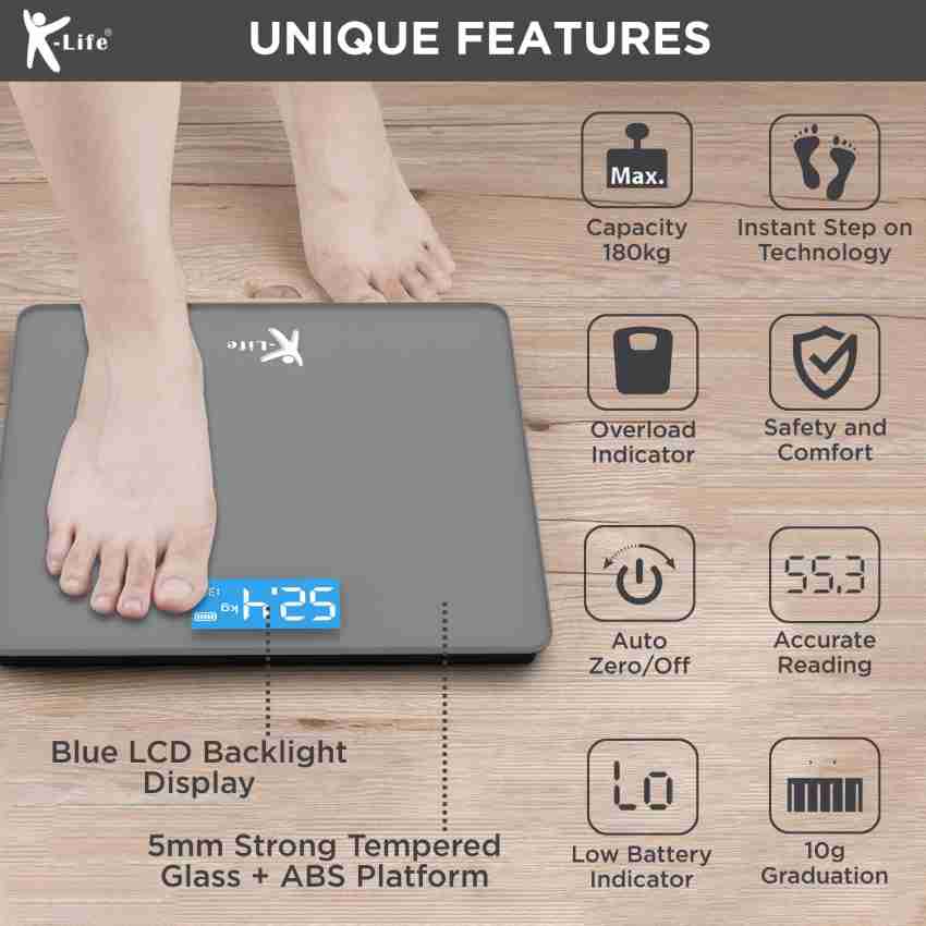  beatXP Black Art Weight Machine  Weighing Scale For Human Body  Weight Measurement With Heavy Thick Tempered Glass & LCD Display Weighing  Machine. : Health & Household