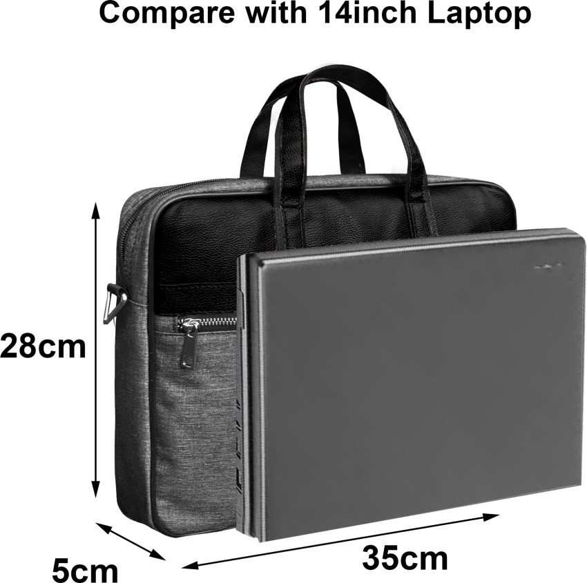 Black Cotton Office Laptop Bag