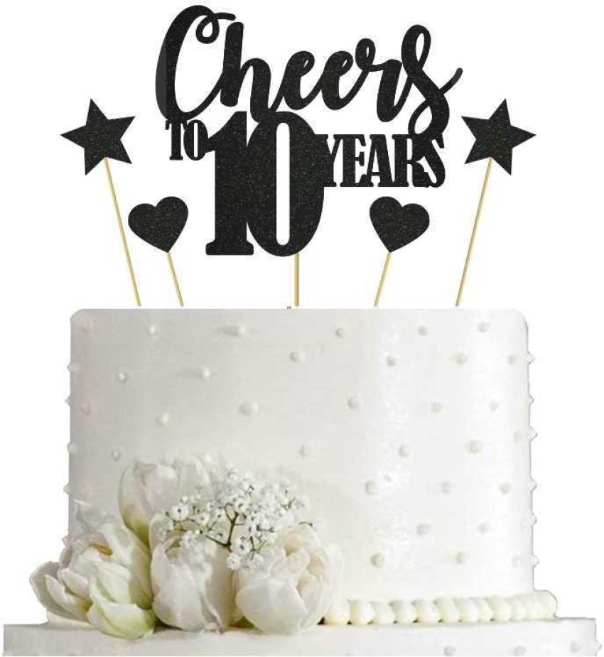 Vintage ~ 10th Anniversary, 10th Birthday Swarovski Crystal Cake Topper