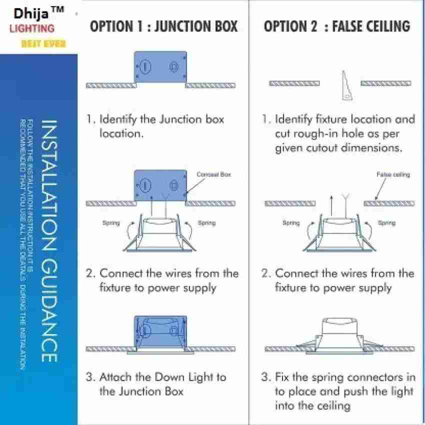 Dhija 5 Watt Deep Junction Box LED Down Light Ceiling Light 4