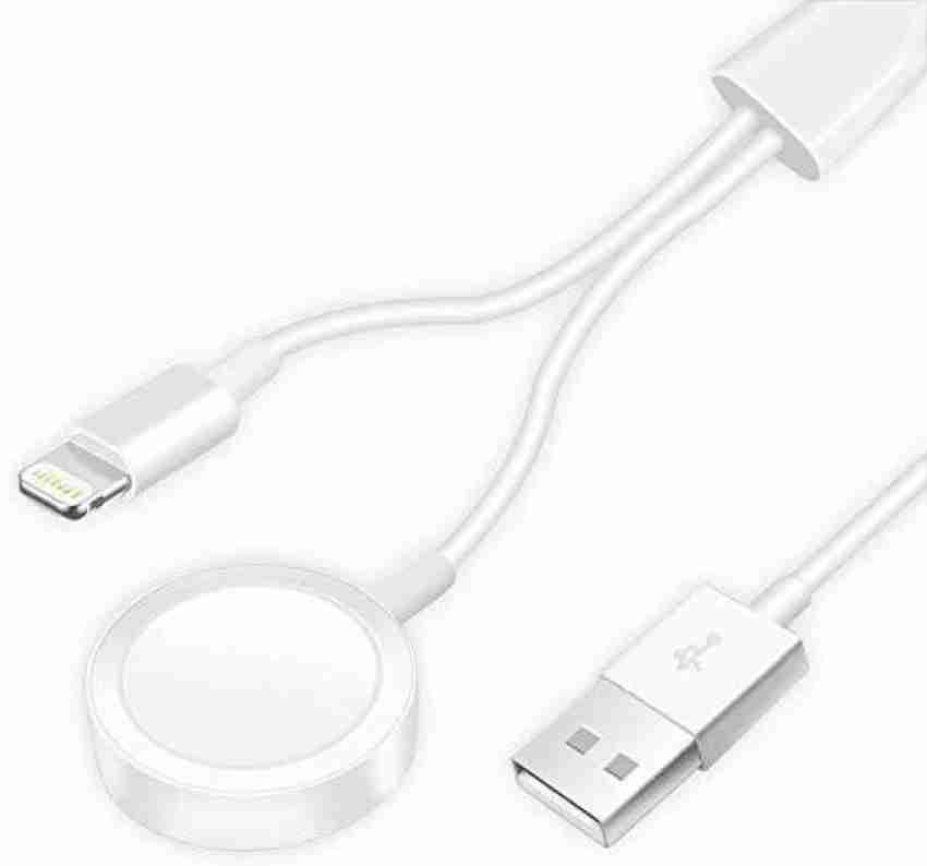 Apple Watch Portable 2 in 1 Wireless USB Charger with iPhone Cable –  Whitestonedome