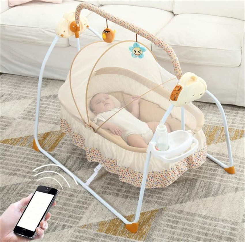 GOCART New Born Electric Baby Cradle Swing Baby Bed Crib with