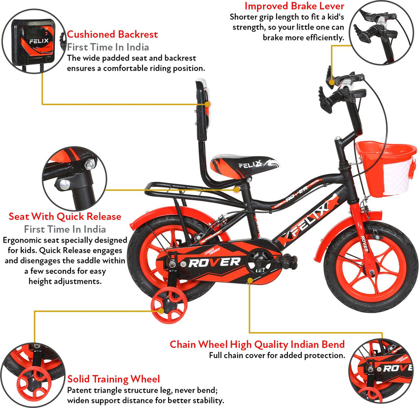 FELIX Rover 12 Inches Single Speed Magwheel Tubeless Tyre Cycle