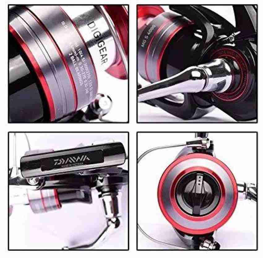 Stainless Steel Sub Spinning Wheel Long Distance Cast Shallow Cup Oblique  Spinning Reel/Fishing Line (Color : NGK Reel 300M OCEA, Size : 10000 Series)