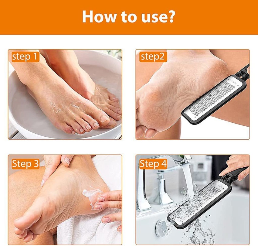 RNV Collection Sided Metal Foot File Scrubber Dead Skin Callus Remover