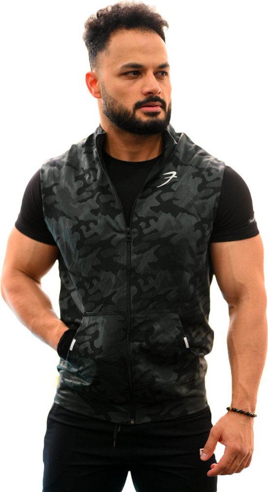 Camo sleeveless jacket sale