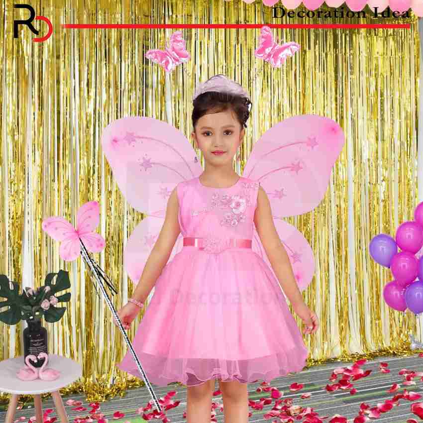 Rozi Decoration Fairy Butterfly Wings For Girl Birthday Party Kids Wear Pink Kids Costume Wear Price in India Buy Rozi Decoration Fairy Butterfly Wings For Girl Birthday Party Kids Wear Pink