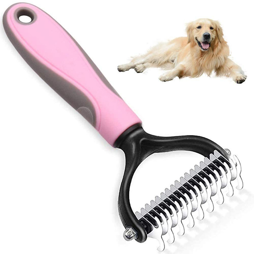 Getko With Device Pet Grooming Brush Double Sided Pet Hair