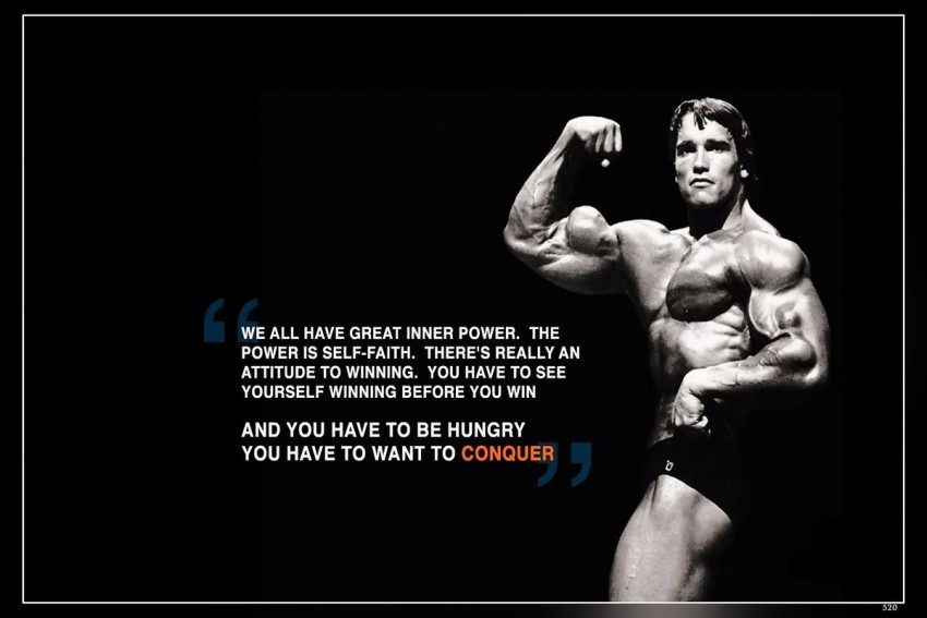Arnold Schwarzenegger Inspirational Wall Art Print Motivational Quote  Poster Gym