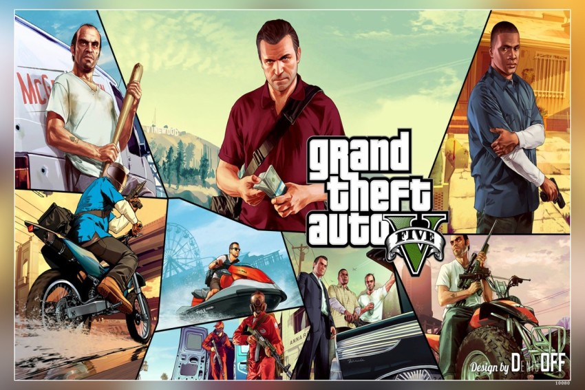 Grand Theft Auto 4 Poster Print GTA Poster Gaming Poster 4 Colors Gaming  Decor Video Game Poster Gaming Gift Video Game Print 