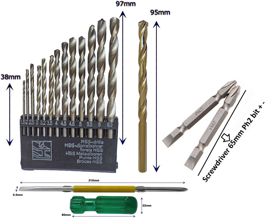 Drill driver drill clearance bits
