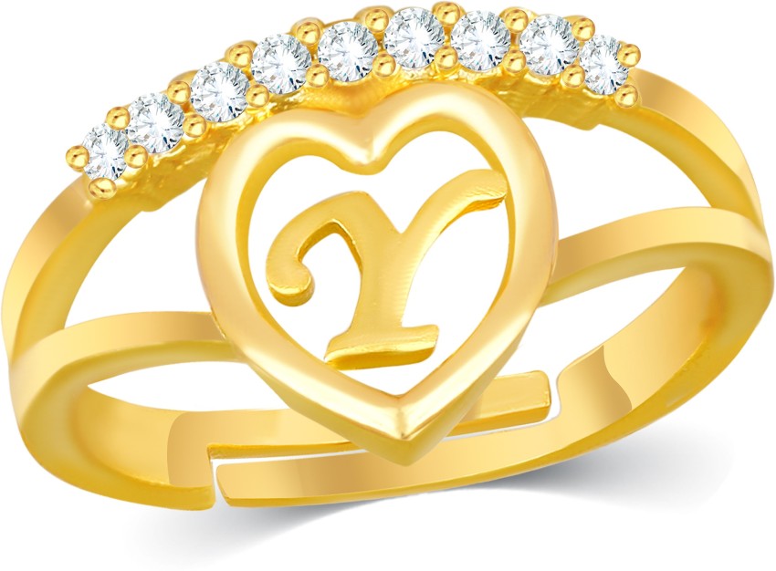 Nireus 18K Gold Plated Love Ring, Cubic Zirconia India