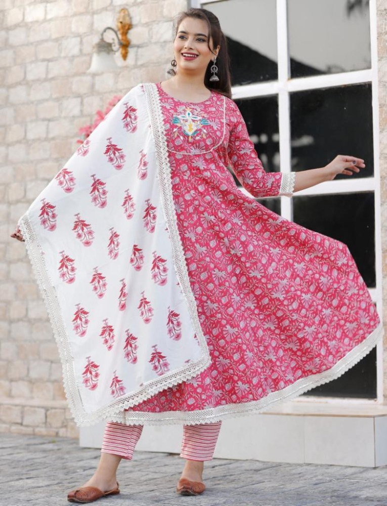 Cotton frock store suit on flipkart