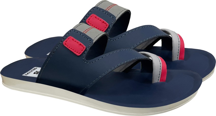 Blue best sale slippers mens