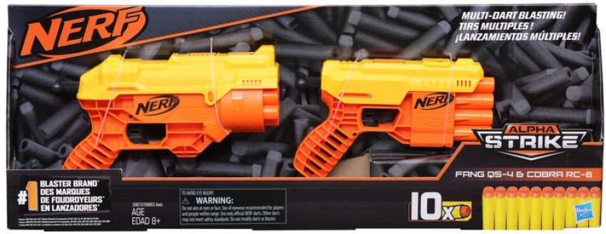 Nerf Alpha Strike Boa RC-6 Blaster with 6-Dart Rotating Drum -- Fire 6  Darts in a Row -- Includes 6 Nerf Elite Darts - Nerf