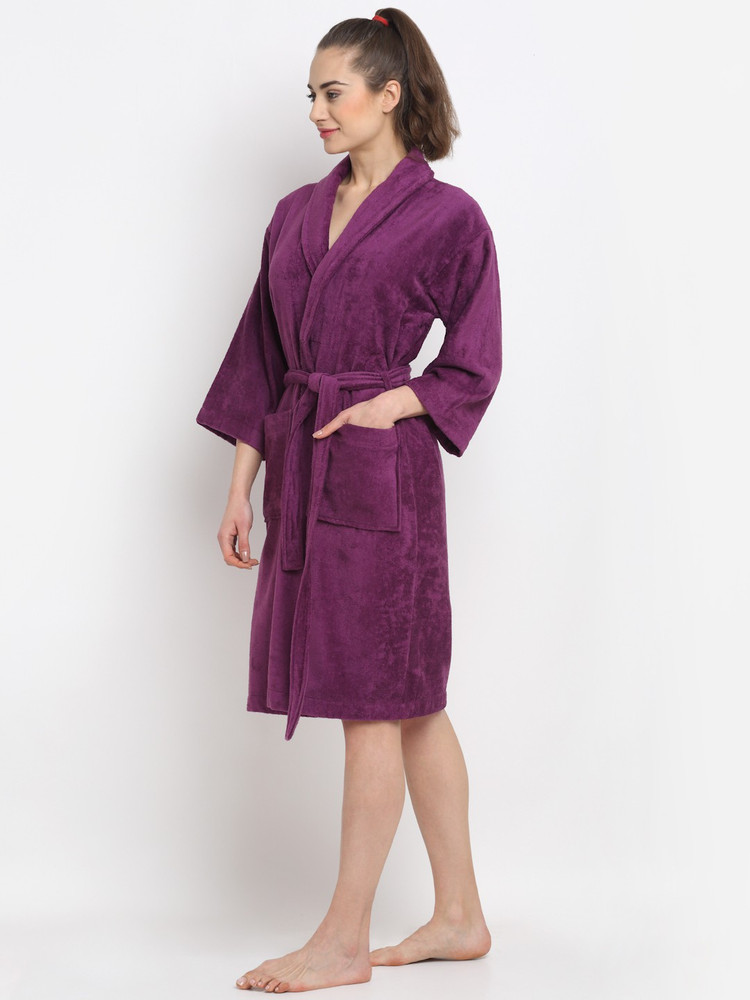 Purple robe sales and slipper set