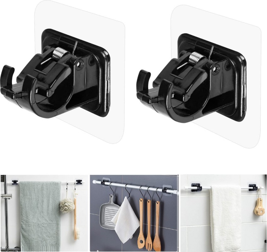 2/4/6PCS Self-Adhesive Hooks Wall Mounted Curtain Rod Bracket