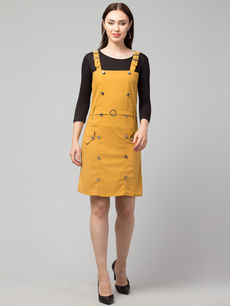 SFGARMENTS Women Pinafore Yellow Dress Buy SFGARMENTS Women Pinafore Yellow Dress Online at Best Prices in India Flipkart