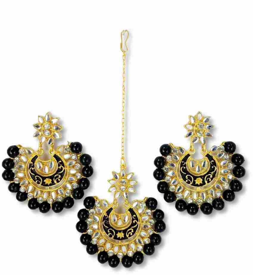 Maang tikka sales with earrings flipkart