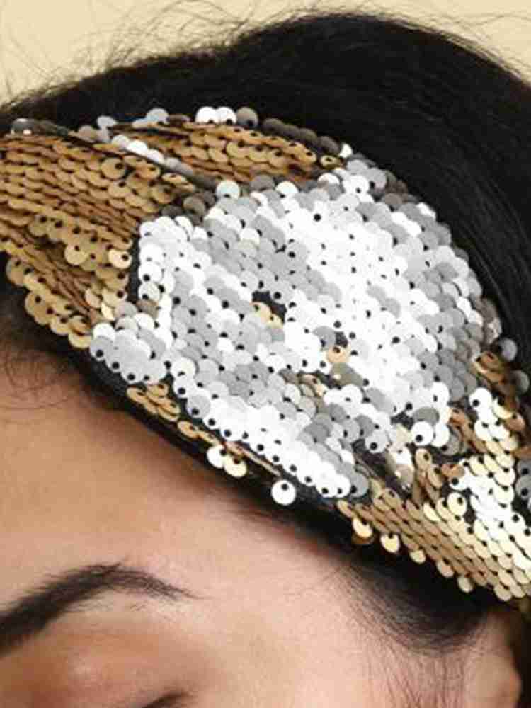 Silver sequin headband sales