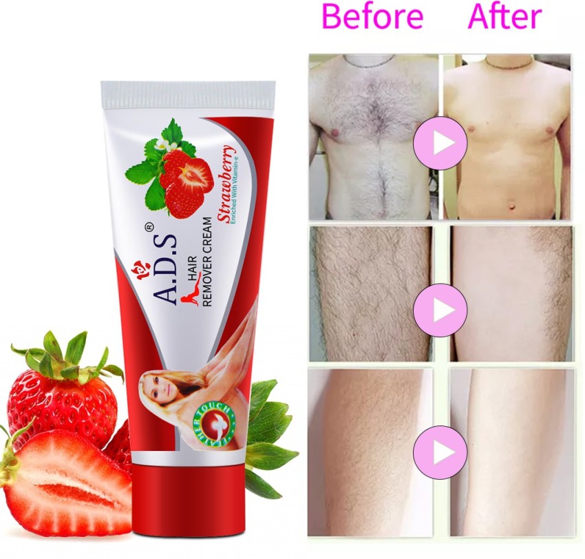 ADS Good Choice India Feather Touch Hair Remover Cream Strawberry