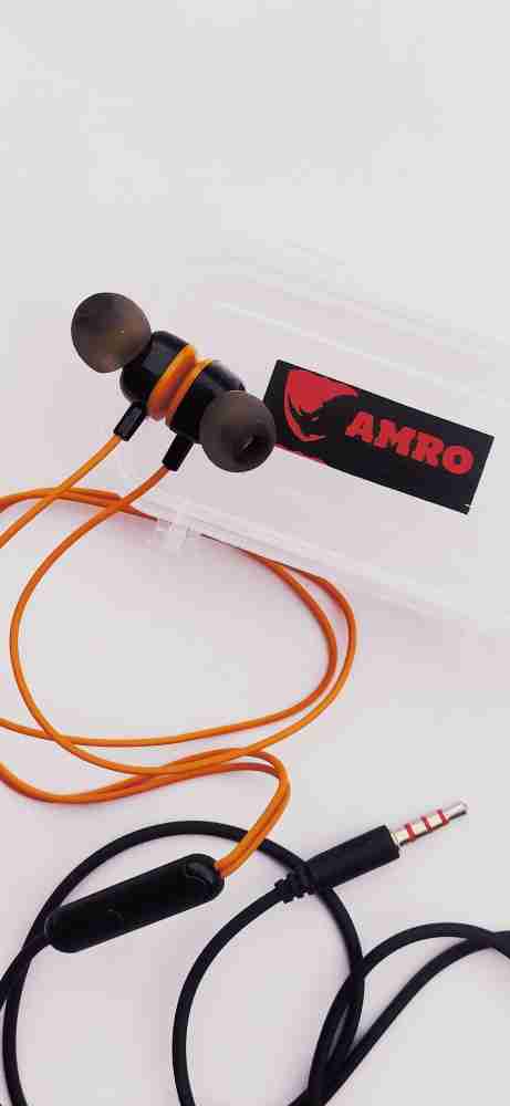 Amro Basic gaming yellow best earphones with mic under 200