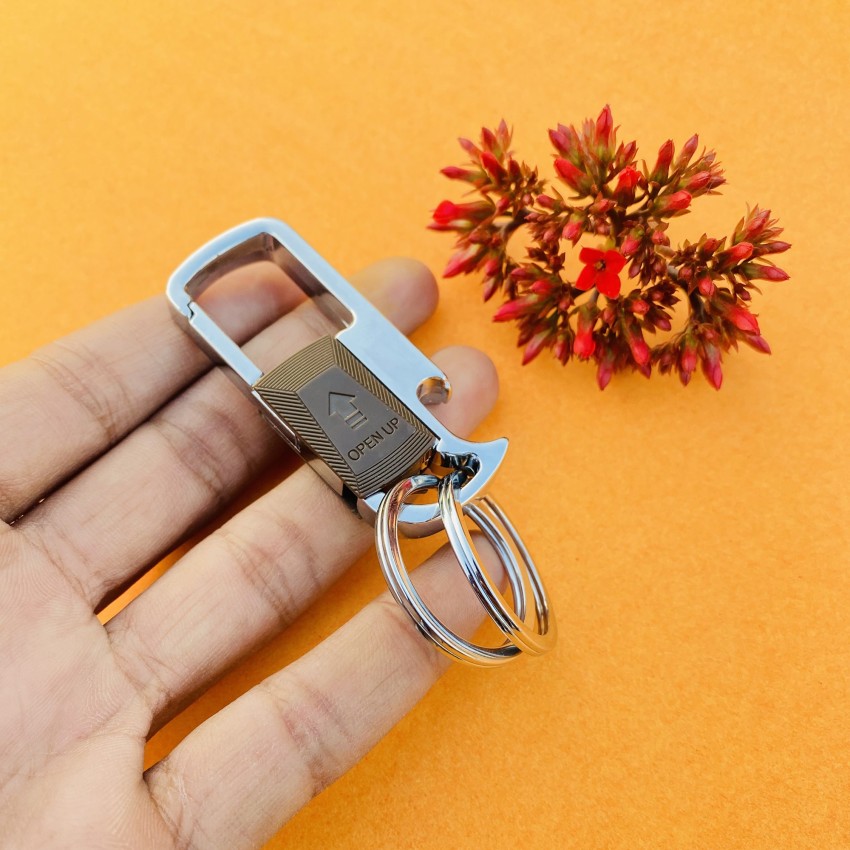 DECCAN Steel Key Ring Clip Hook Keychain Holder For Bikes Car Men