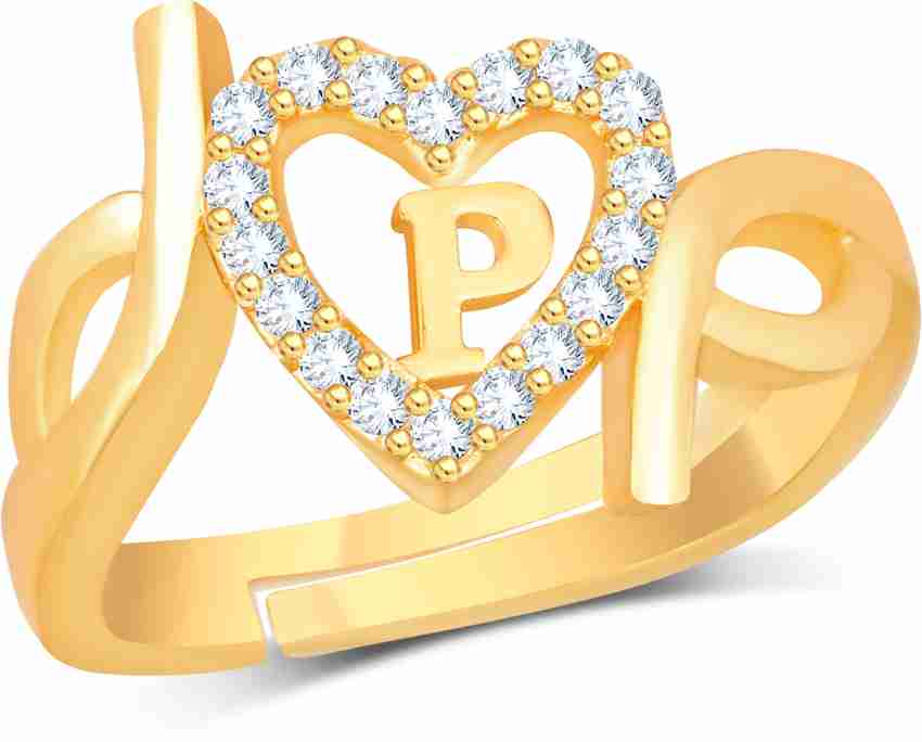 P name gold deals ring