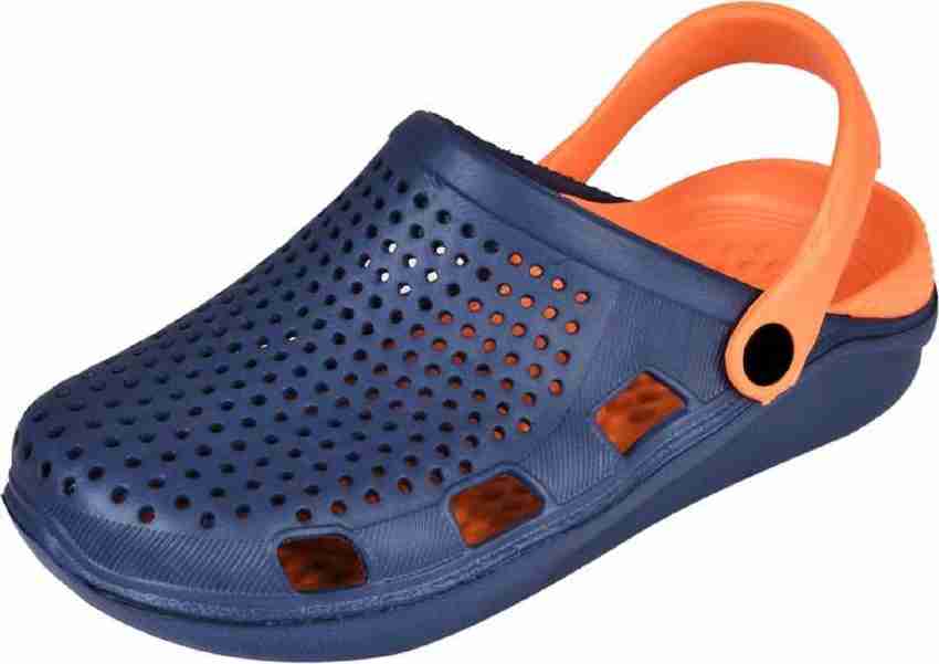 Orange and blue crocs store