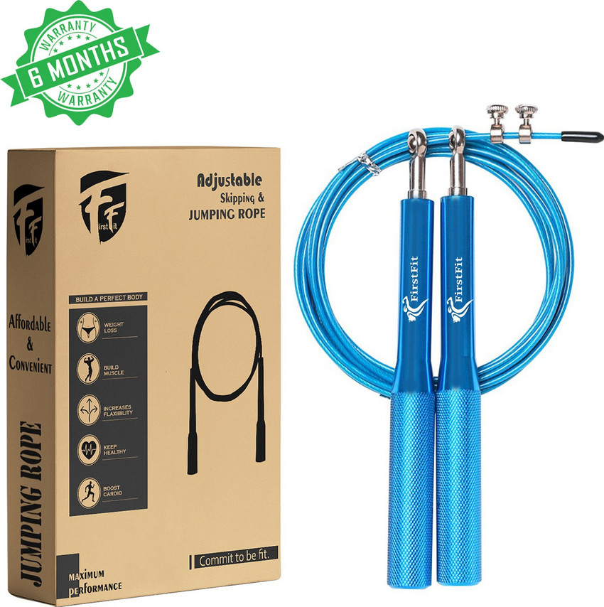 FirstFit Metallic Handle Skipping Rope With Adjustable Length Anti