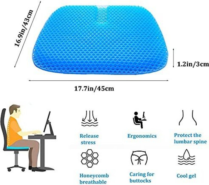 Breathable Silicone Massage Seat Cushion, Back Support, Coccyx and