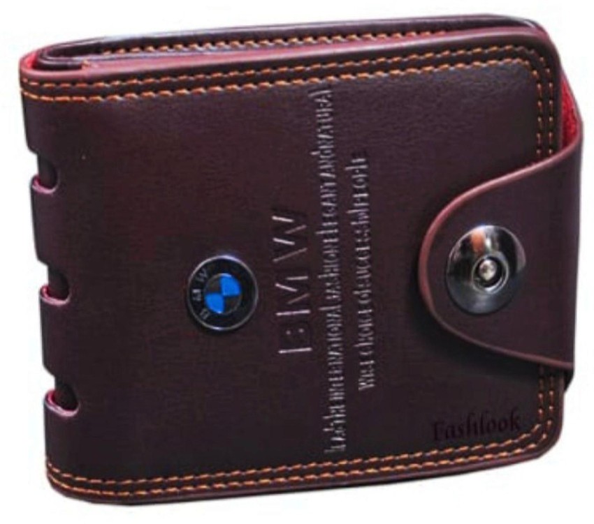 APM Men Casual Brown Genuine Leather Wallet Brown Price in