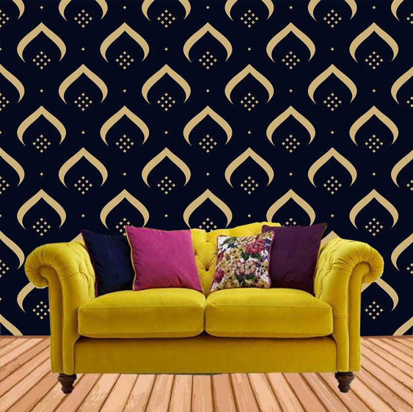 ALL DECORATIVE DESIGN Decorative Black Gold Wallpaper Price in India  Buy  ALL DECORATIVE DESIGN Decorative Black Gold Wallpaper online at  Flipkartcom