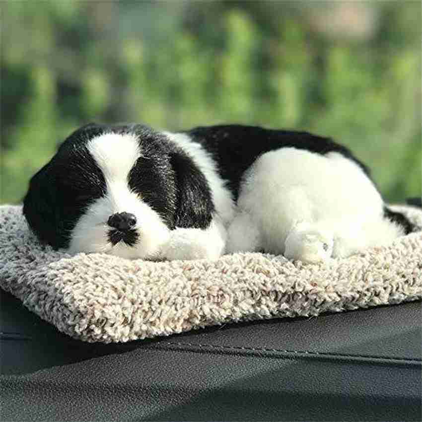 WhiteWolf Car Dashboard Sleeping Dog Toy ABS Soft Accessories for