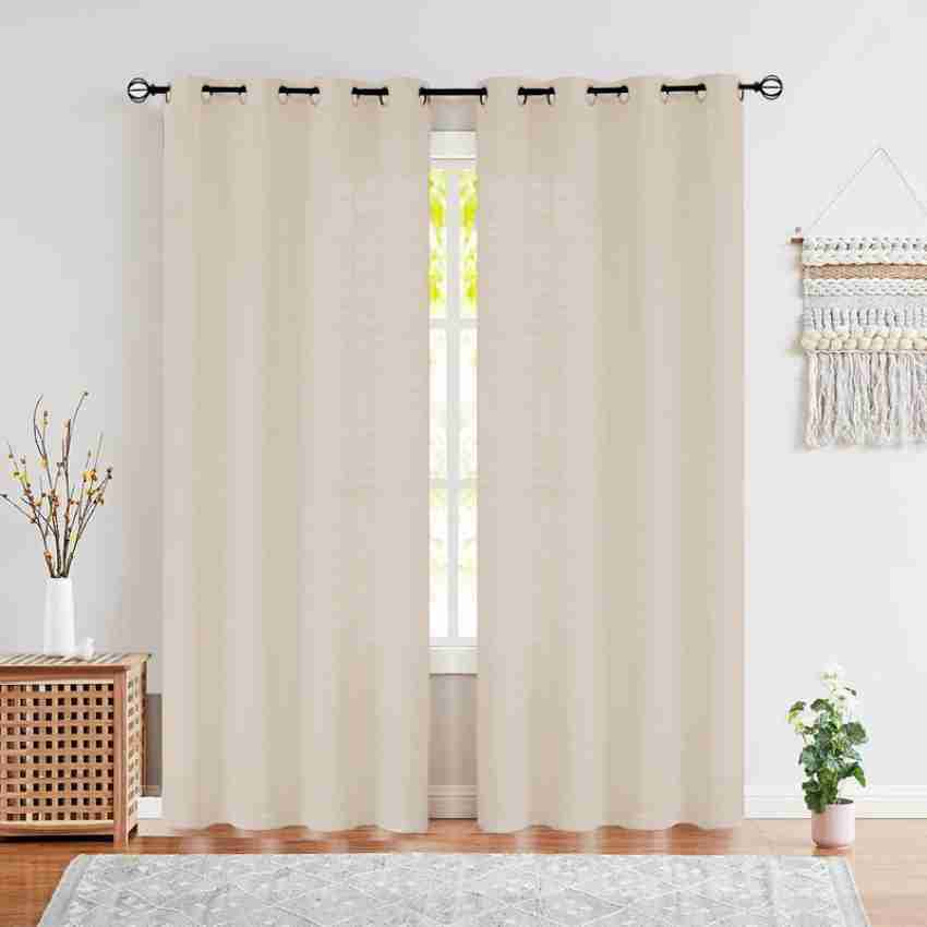 The Purple Tree 240 Cm 8 Ft Cotton Semi Transpa Door Curtain Pack Of 2