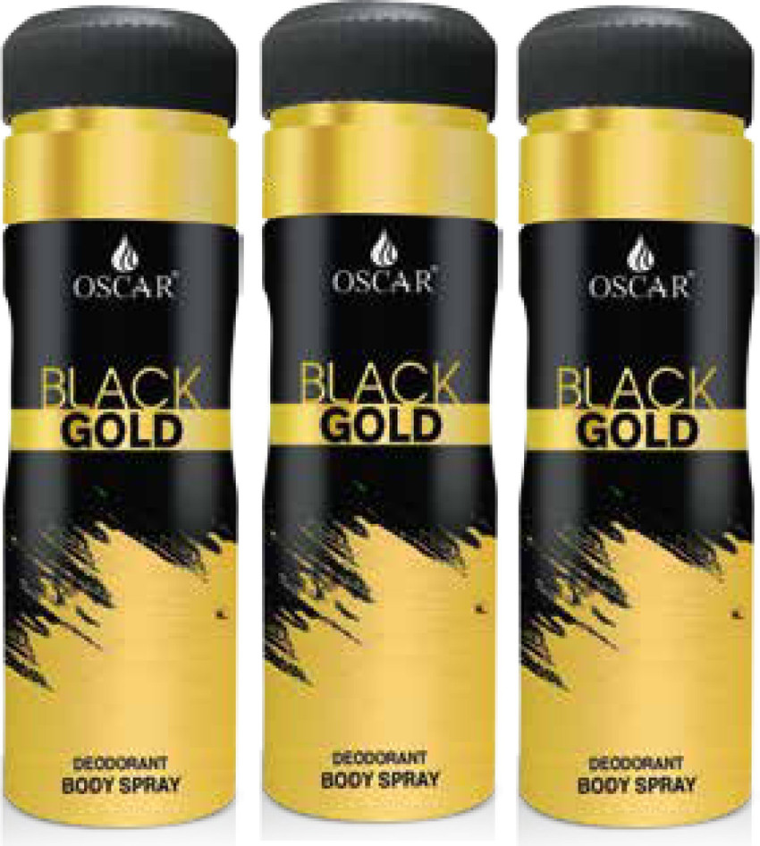 OSCAR Black Gold Deo 200 ml 3 Pc Deodorant Spray For Men