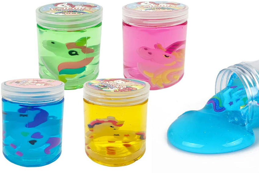 Toyshala Crystal Slime Jelly with Unicorn Rubber Toy Inside for Kids Gifts Pack of 4 Multicolor Putty Toy Price in India Buy Toyshala Crystal Slime Jelly with Unicorn Rubber Toy Inside for