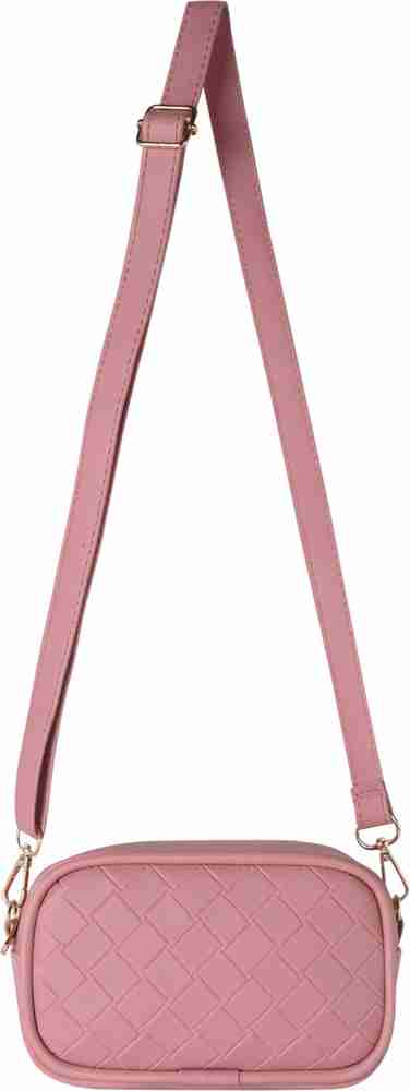 Pramadda Pure Luxury Pink Sling Bag Cute Mini Crossbody Side Shoulder Leather Bag For Women Chest Side Bags Girls
