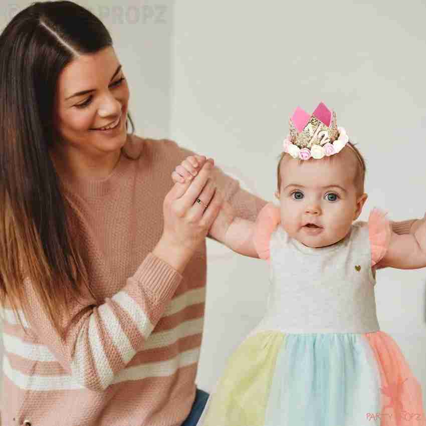 First birthday on sale headband crown