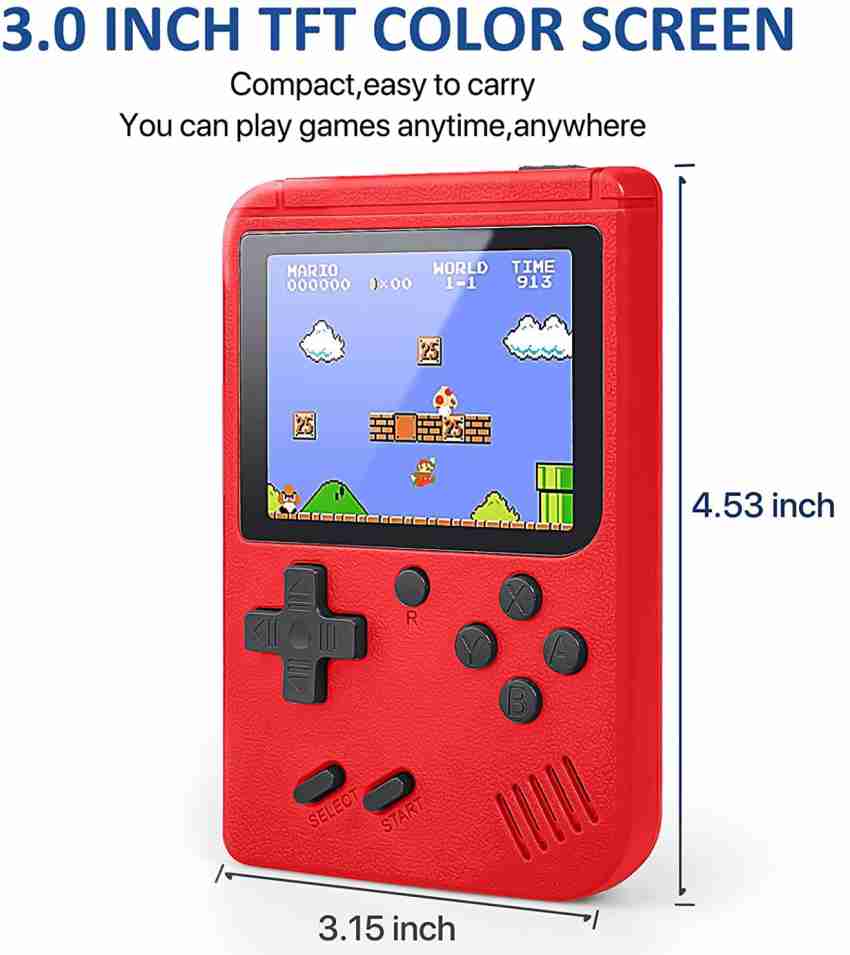 SUP GAME BOX PORTABLE VIDEO GAME CONSOLE 8 BIT 400 GAMES SCREEN COLOR BLUE