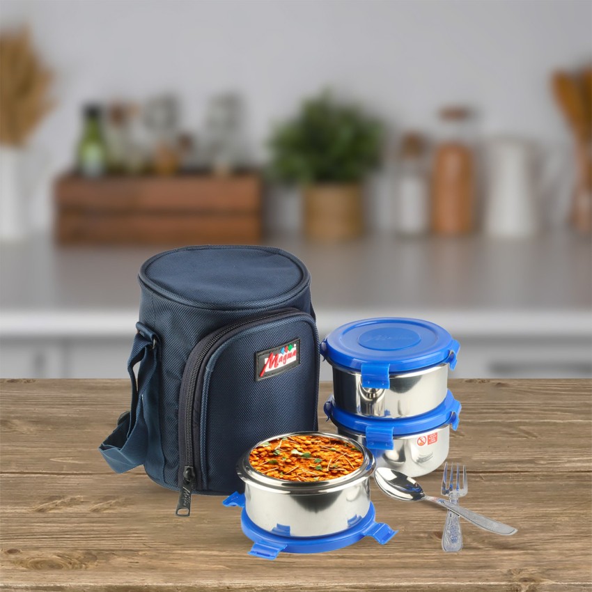 ROYAL SAPPHIRE 5 Tier Insulated Stainless Steel Tiffin | Lunch Box | BPA  free Office Lunch Box For Adults