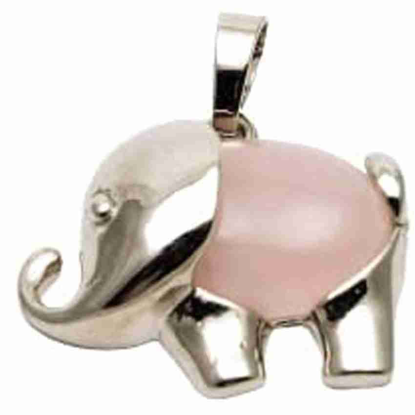Rose quartz hot sale elephant necklace
