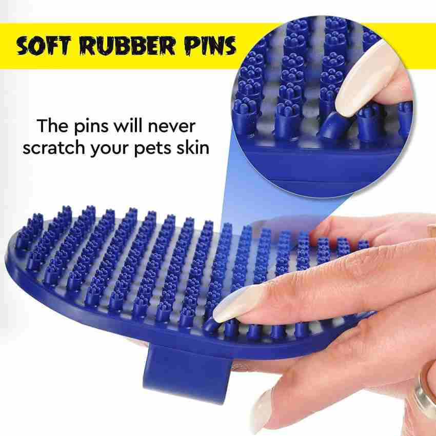 Dog Bath Brush,rubber Dog Shampoo Grooming Brush, Silicone Dog Shower Wash  Curry Brush, Pet Scrubber For Short Long Haired Dogs Cats Massage Comb