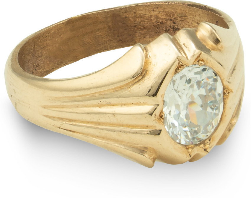 Naveen metal works Panchaloha Impon Diamond Vairam stone ring