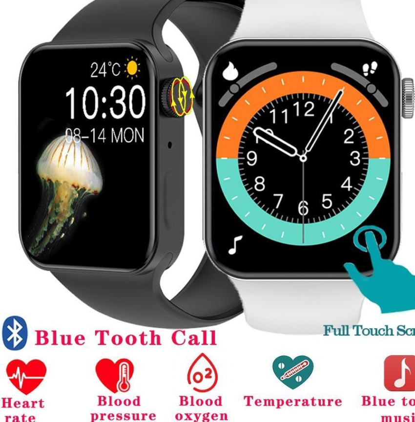 COLOR CLUB T100 Plus, Series 7, 385x320 HD Pixel Smartwatch Pair Android &  iOS (Black Strap, Size : Free Size) : : Electronics