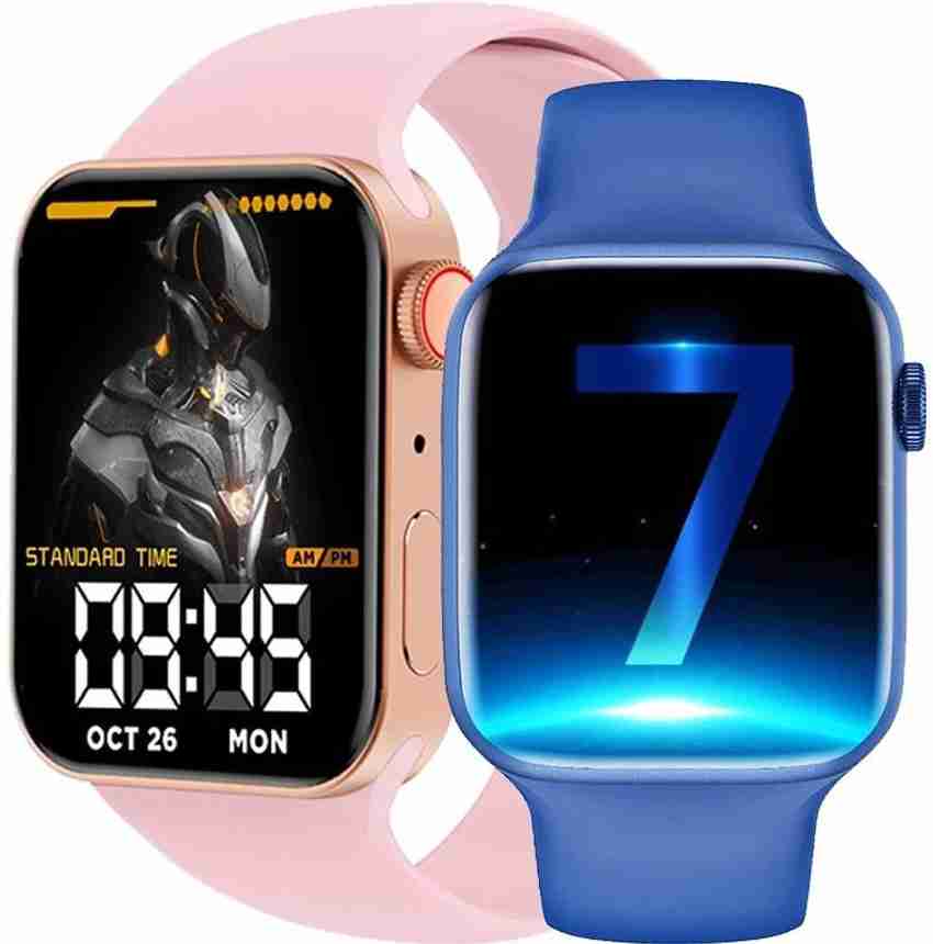 COLOR CLUB T100 Plus, Series 7, 385x320 HD Pixel Smartwatch Pair Android &  iOS (Black Strap, Size : Free Size) : : Electronics