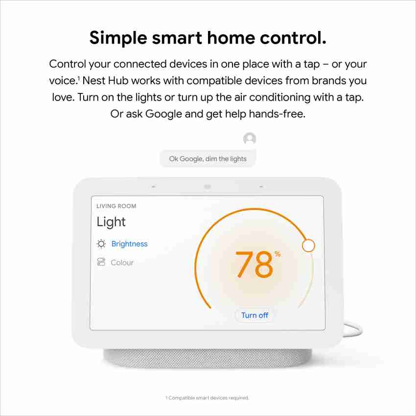 Buy Google Nest Hub (2nd gen), Display with Google Assistant Smart 